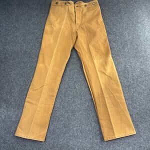 Wah Maker Pants Mens 36 Brown Frontier Cinch Buckle Button Fly True West 36x32.5